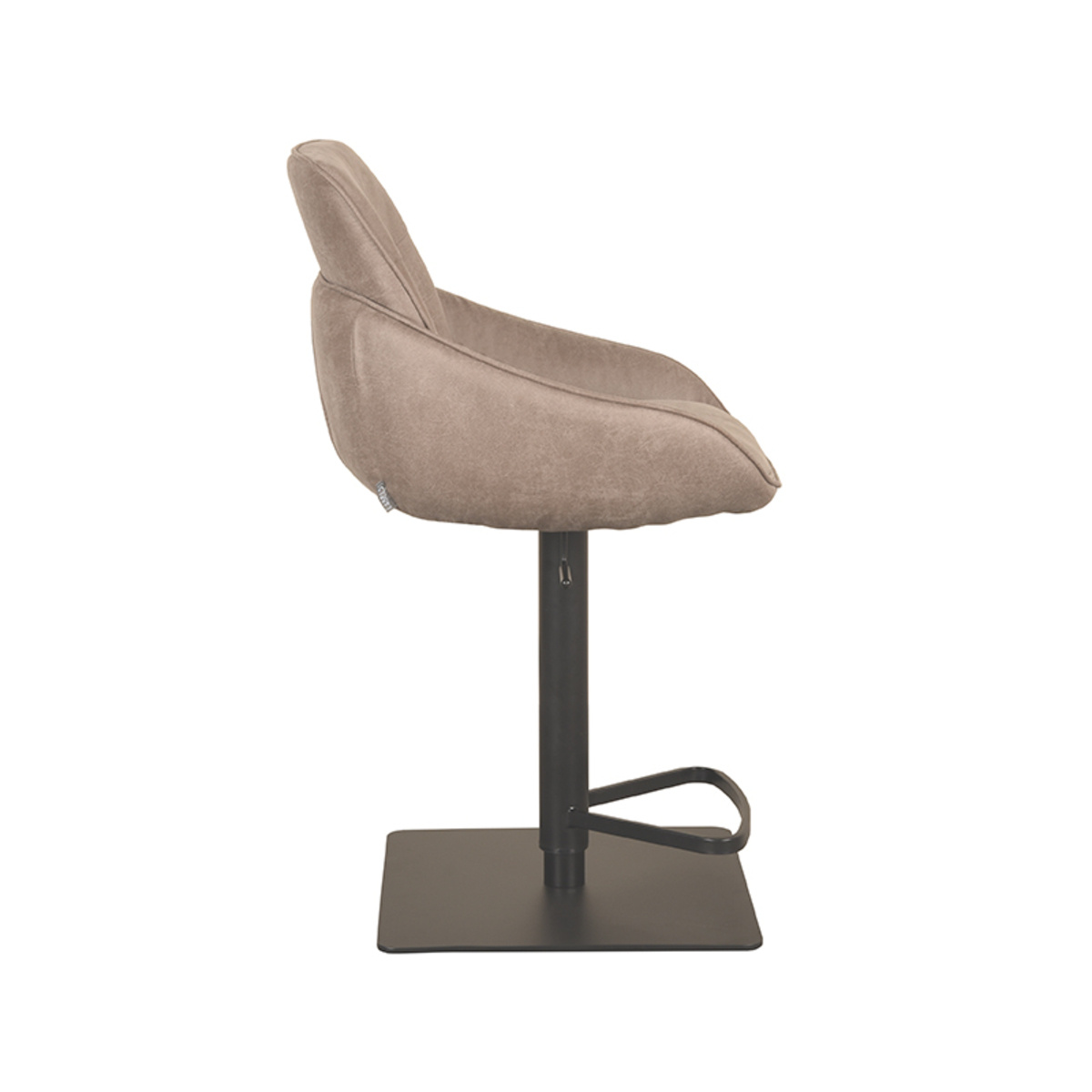LABEL51 Barkruk Beauty - Taupe - Micro Suede - 58.5x52x88 cm - set van 2