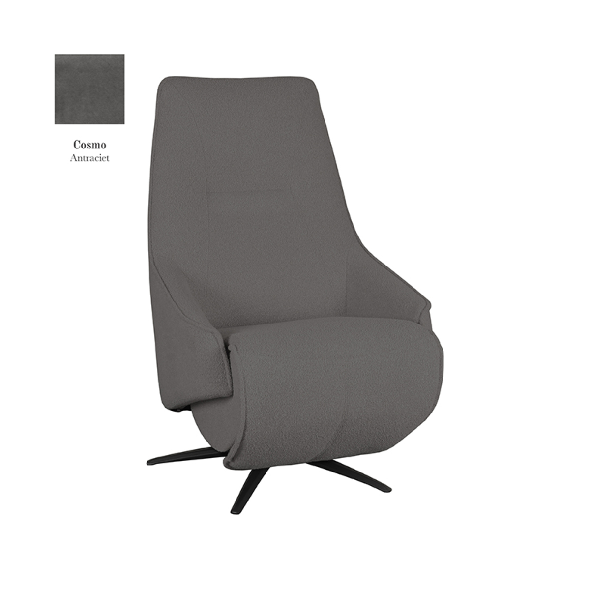 LABEL51 Fauteuil Odense - Antraciet - Cosmo - Elektrisch - 87x68x110 cm