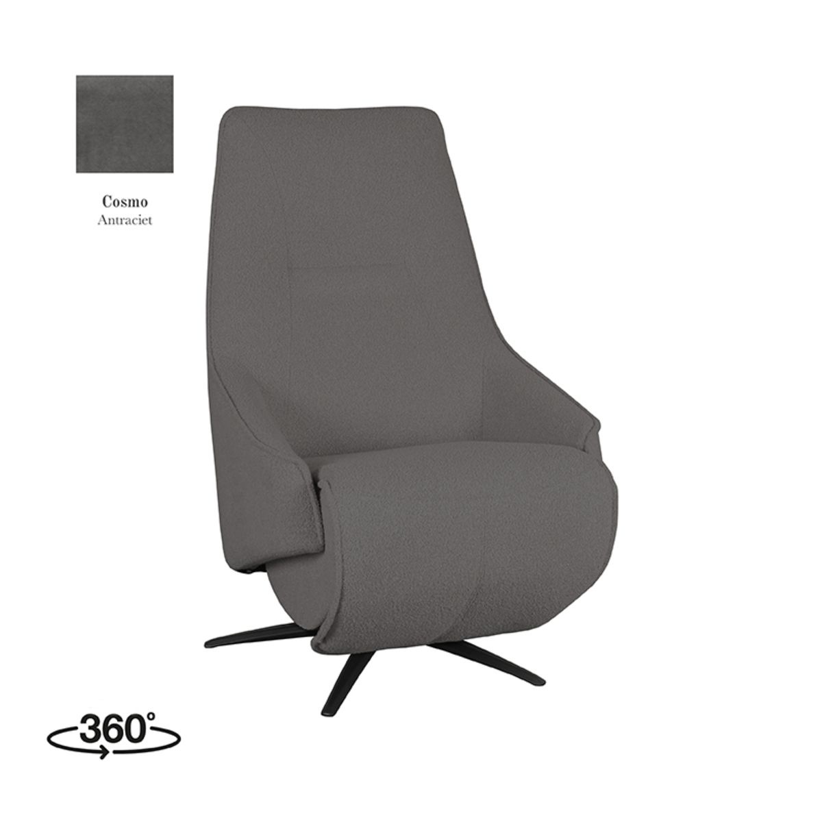LABEL51 - Fauteuil Odense - Grijs - 87x68x110cm