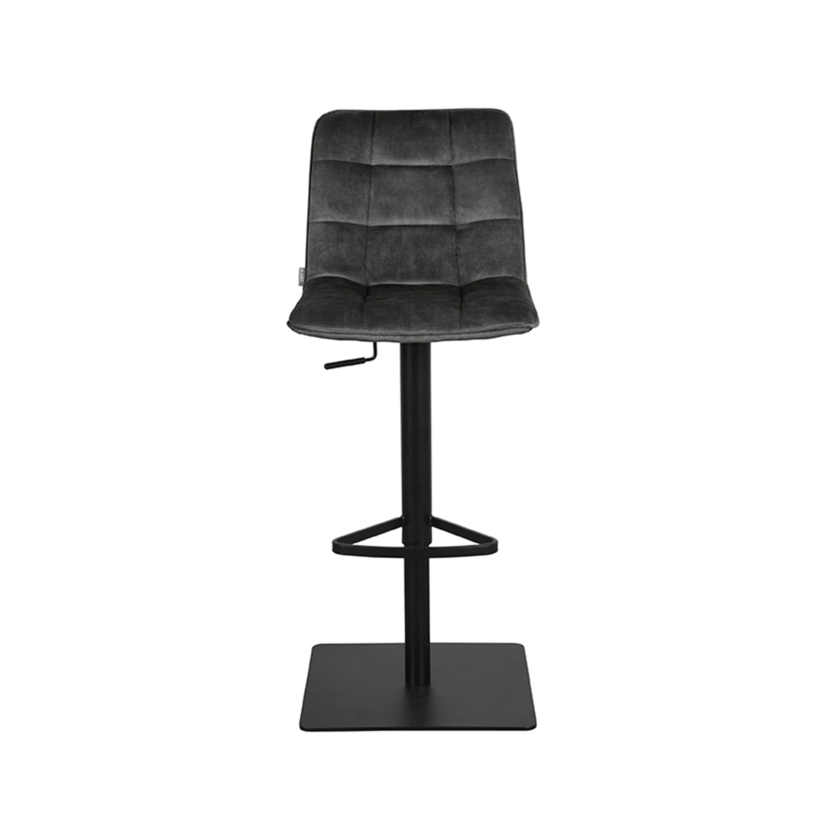 LABEL51 Barkruk Juul - Antraciet - Velours - 56x45x88 cm - set van 2