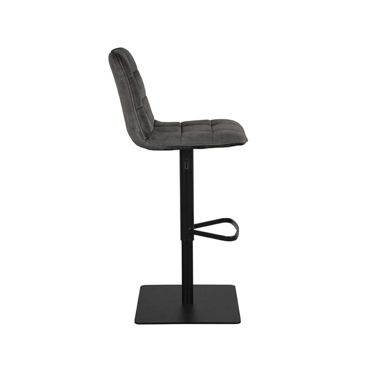 LABEL51 Barkruk Juul - Antraciet - Velours - 56x45x88 cm - set van 2