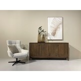 Livingfurn - Dressoir Cortez - 190x85x40 cm - Mangohout