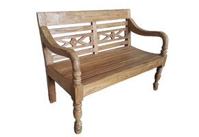 Livingfurn - Tuinbank Station Kasar - 120x90x55 cm - Teakhout