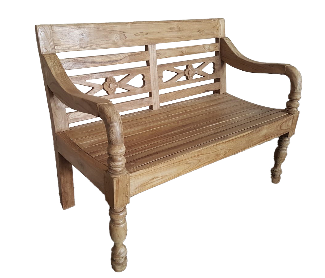 Livingfurn - Tuinbank Station Kasar - 120x90x55 cm - Teakhout