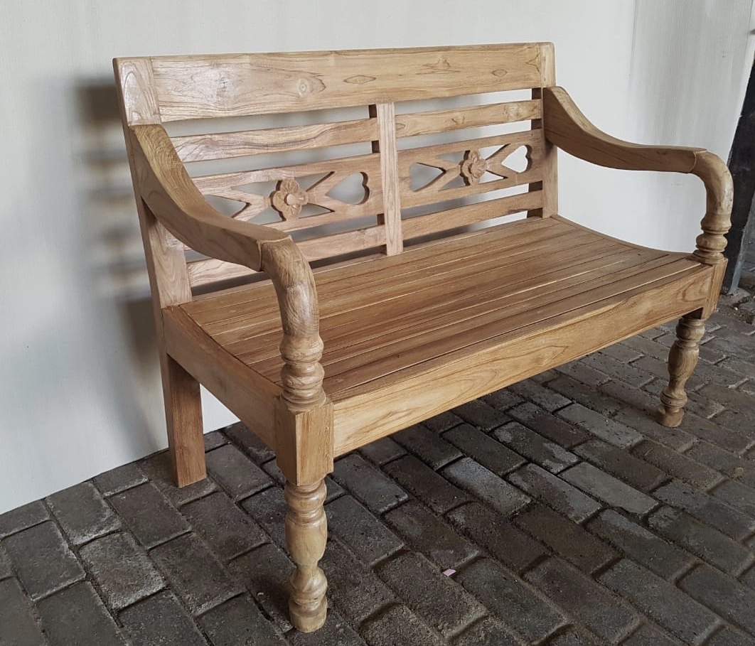 Livingfurn - Tuinbank Station Kasar - 120x90x55 cm - Teakhout