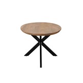 Livingfurn - Eetkamertafel Jesper Oval 240 cm - Mangohout / Gecoat Staal