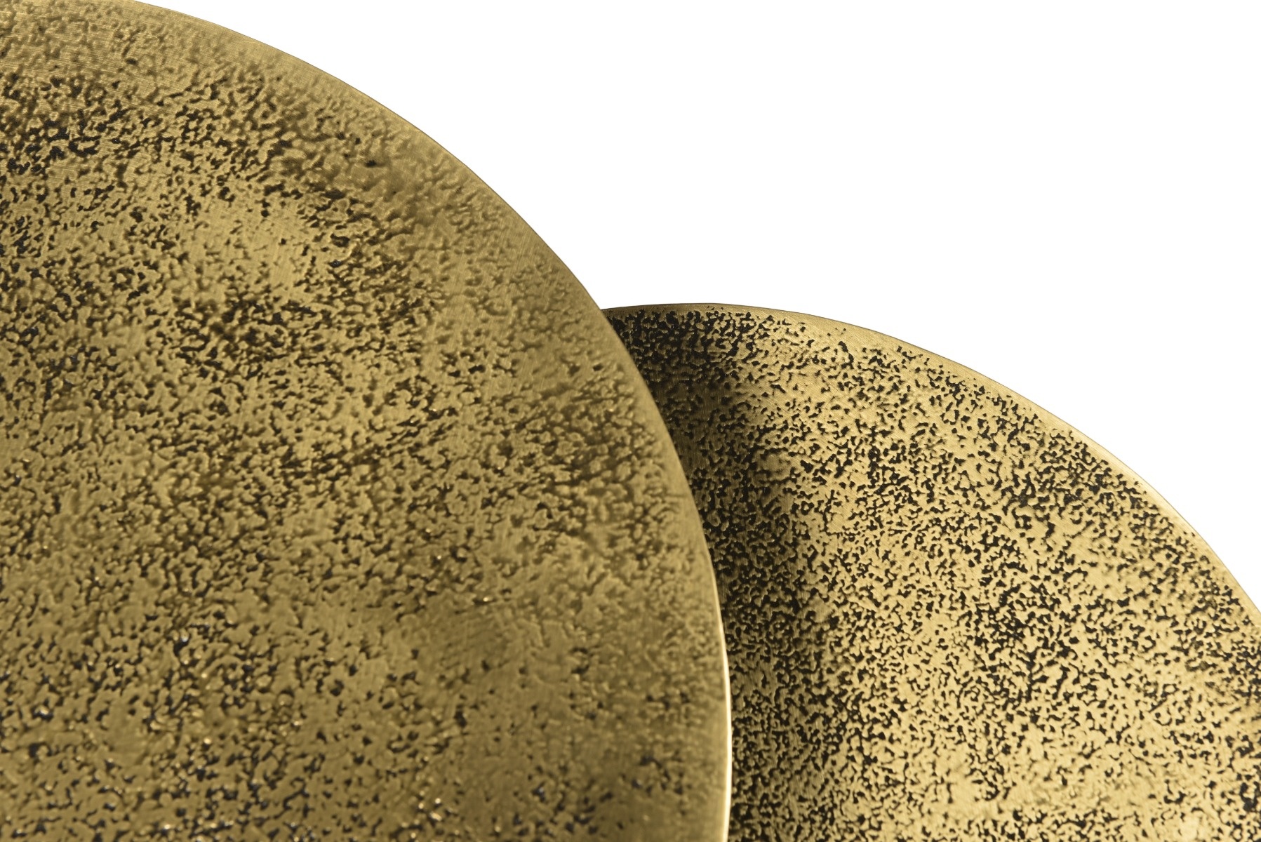 Livingfurn - Cast Iron Beau Gold - 70x70x43 cm - Metaal - Set van 2