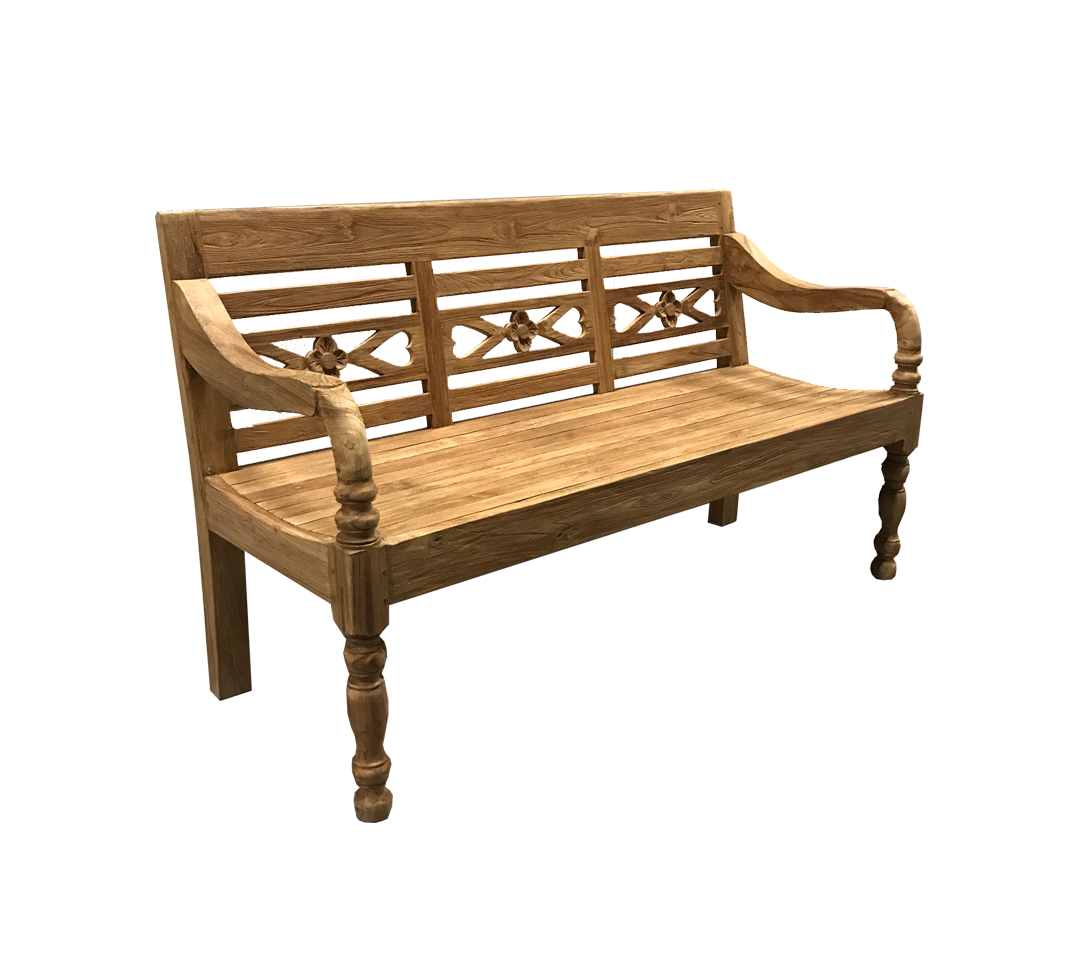 Livingfurn - Tuinbank Station Kasar - 150x90x55 cm - Teakhout