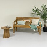 Livingfurn - Tuinbank Station Kasar - 150x90x55 cm - Teakhout