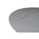 Livingfurn - Eetkamertafel Marble Oval Spider White - 180x90x75 - Marmer