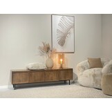 Livingfurn - TV meubel Elan - 180x50x40 cm - Mangohout