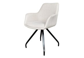 Livingfurn - Eetkamerstoel Duke Beige - Stof - Set van 2