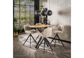 Hoyz Collection - Bartafel 140 Organisch - Gerecycled Teakhout Fineer