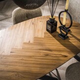 Hoyz Collection - Bartafel 140 Organisch - Gerecycled Teakhout Fineer