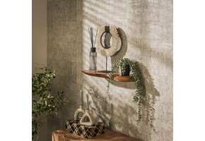 Hoyz Collection - Wandplank 60cm Organic - Massief Acacia Naturel