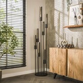 Hoyz Collection - Vloerlamp 7L Getrapt Tube - Artic Zwart