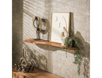 Hoyz Collection - Wandplank 120cm Organic - Massief Acacia Naturel