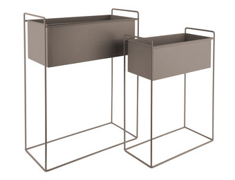 Present Time - Plant Pot Set Essence Straight - Donkergrijs