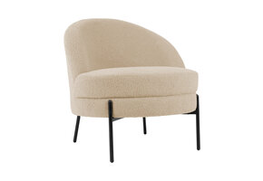 Leitmotiv - Fauteuil Noble Teddy Curl - Beige