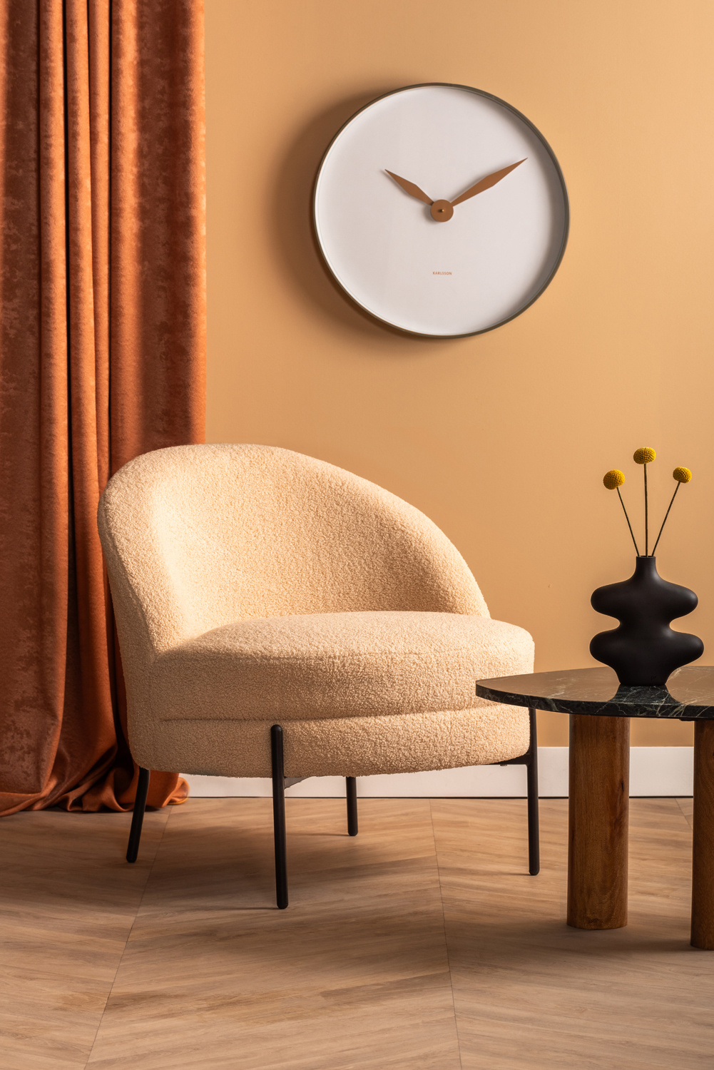 Leitmotiv - Fauteuil Noble Teddy Curl - Beige