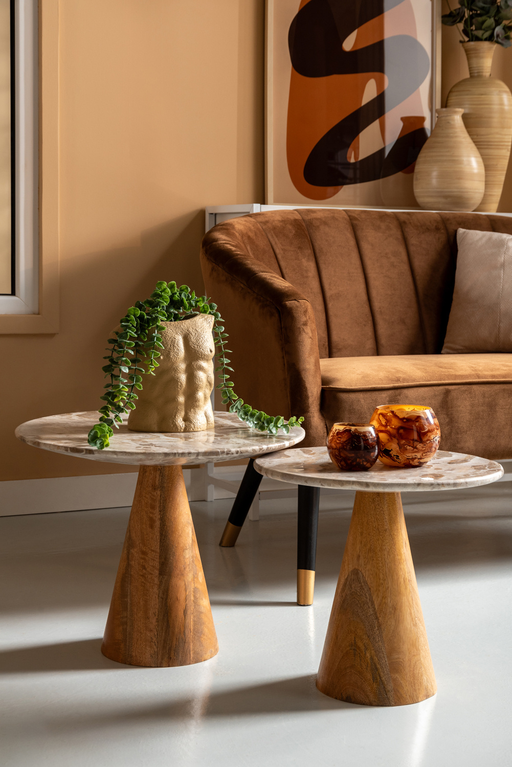 Leitmotiv - Bijzettafel Force Wide - Bruin