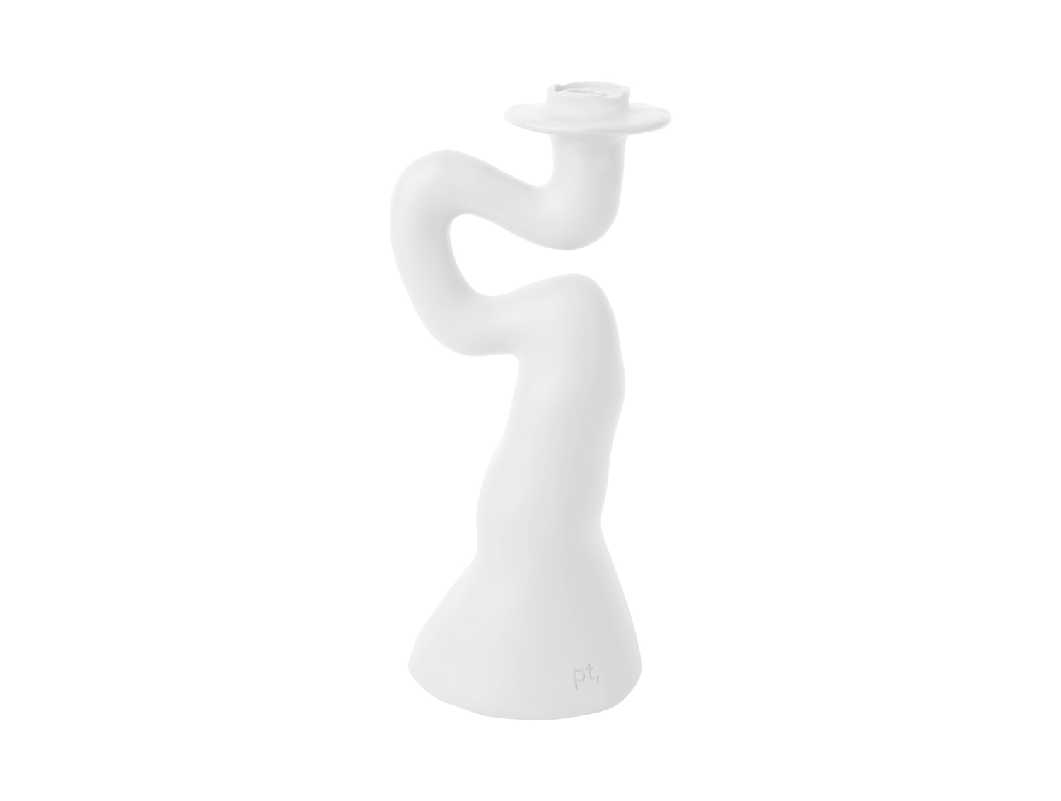 Present Time - Kandelaar Organic Swirl Large - Wit