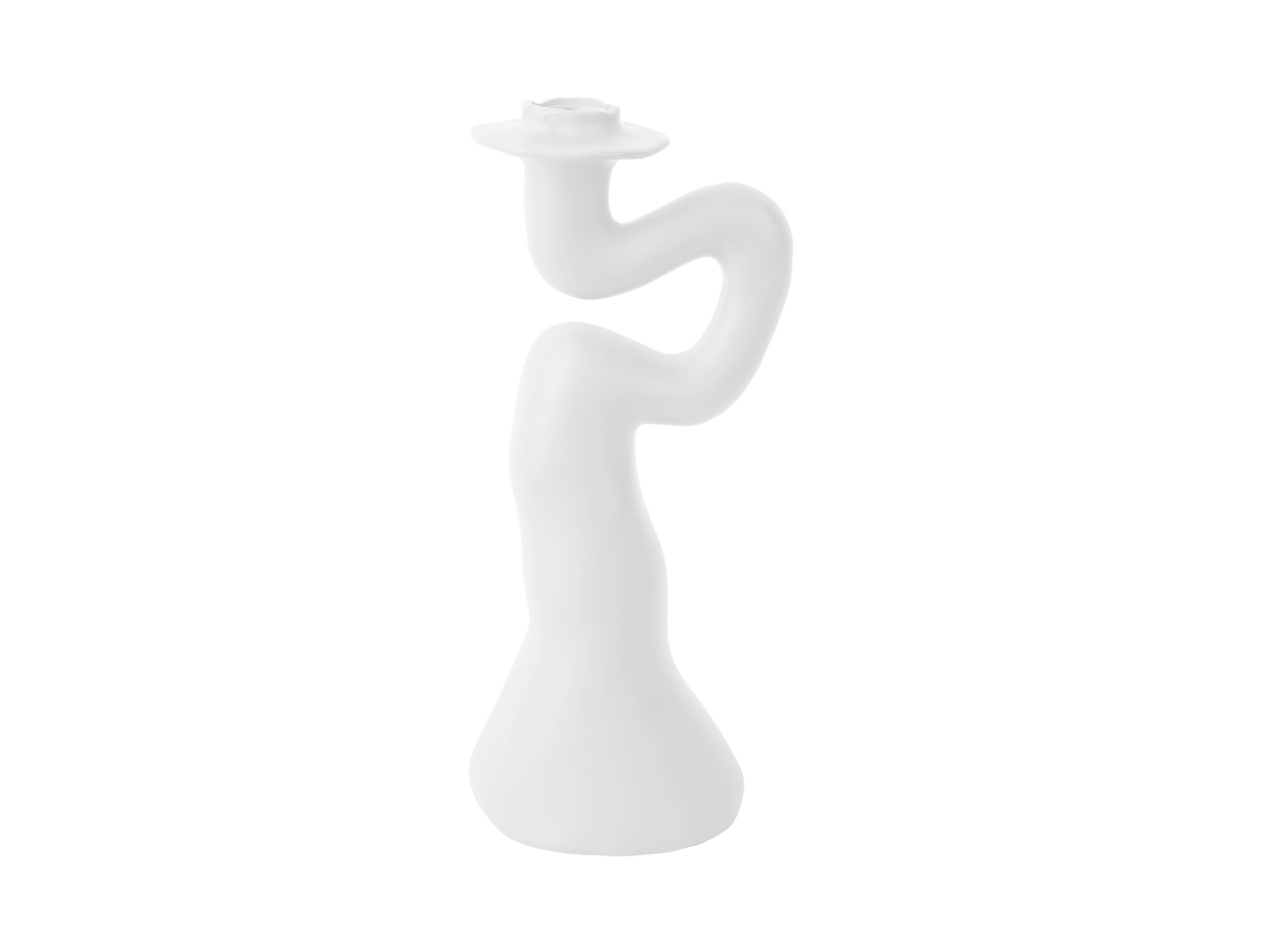 Present Time - Kandelaar Organic Swirl Large - Wit