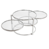Leitmotiv - Bijzettafel Tripple Swivel - Chroom