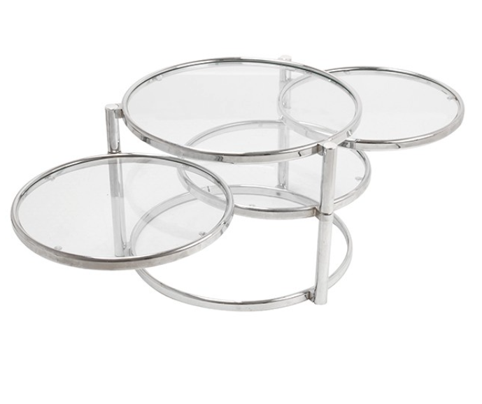 Leitmotiv - Bijzettafel Tripple Swivel - Chroom
