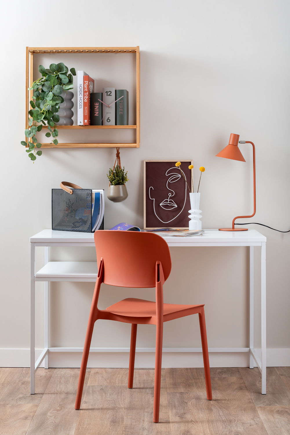Leitmotiv - Eetkamerstoel Cheer - Burned orange - Set van 2