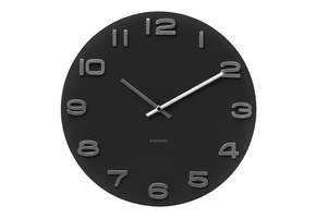 Karlsson - Wandklok Vintage Round - Zwart- Ø35cm