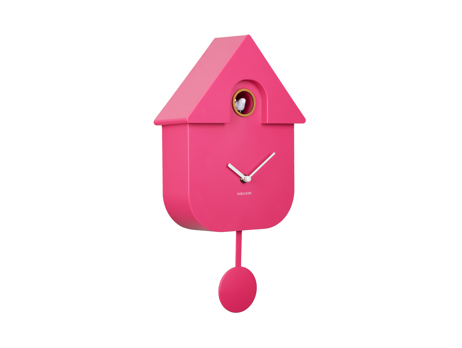 Karlsson - Wandklok Modern Cuckoo - Helderroze
