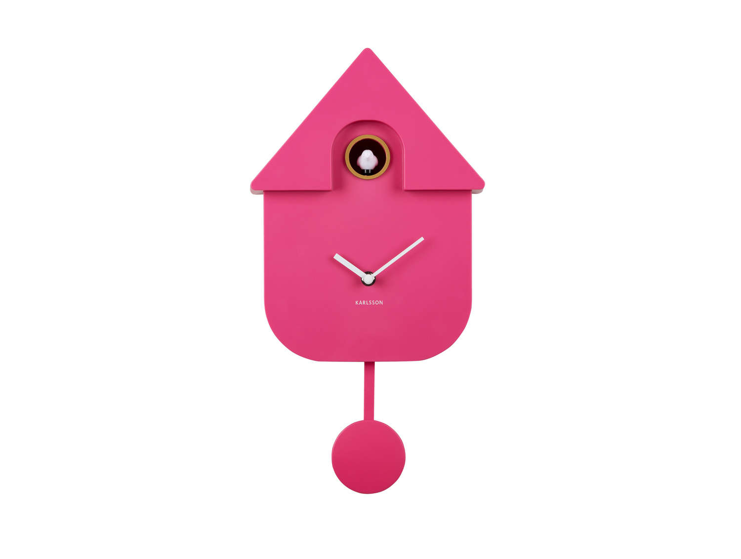 Karlsson - Wandklok Modern Cuckoo - Helderroze