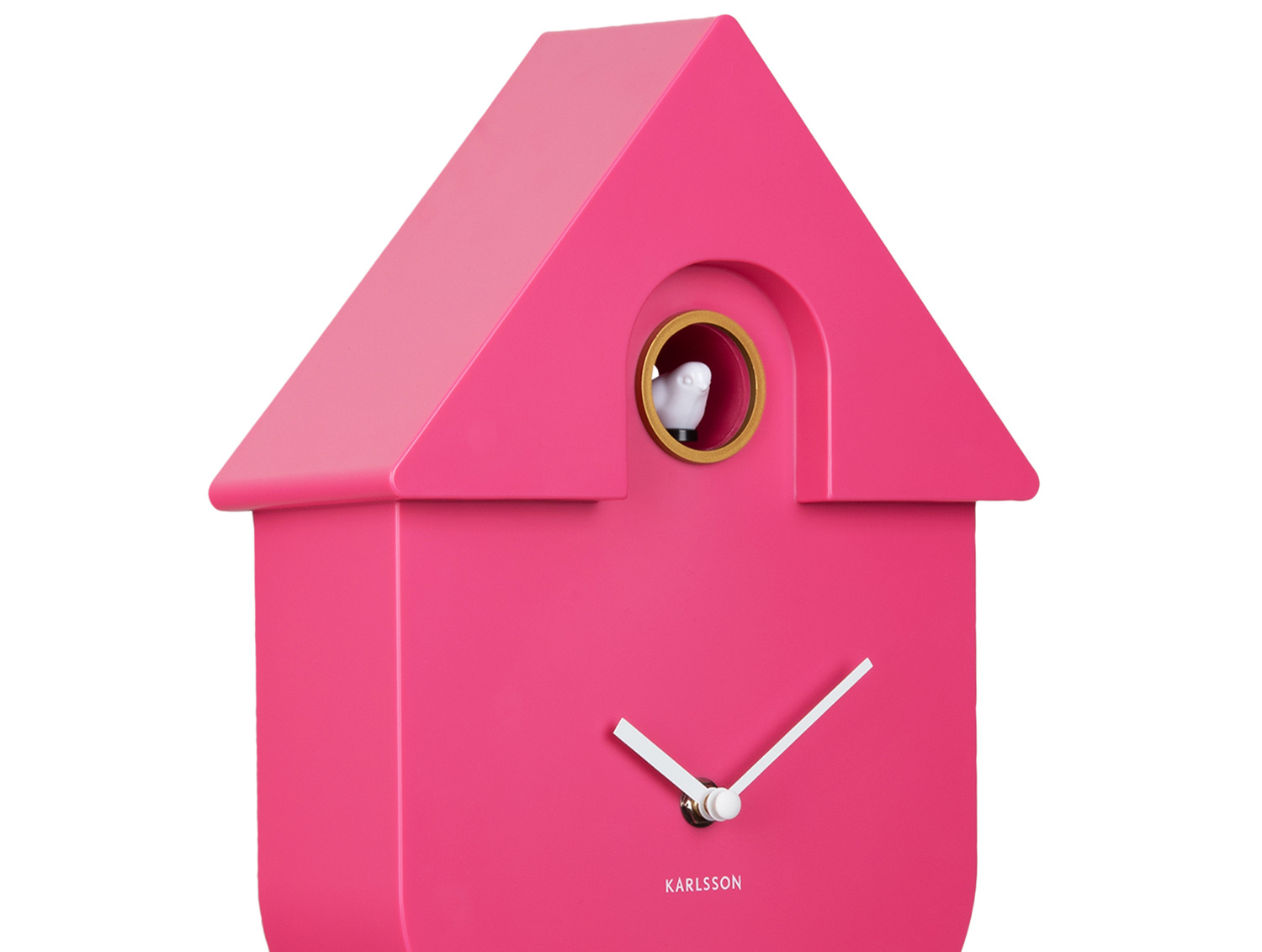 Karlsson - Wandklok Modern Cuckoo - Helderroze