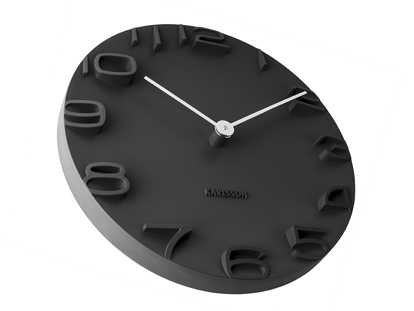 Karlsson - Wandklok On The Edge - Zwart- Ø42cm