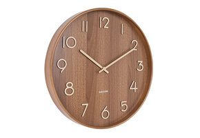 Karlsson - Wandklok Pure Large - Donker hout- Ø60cm