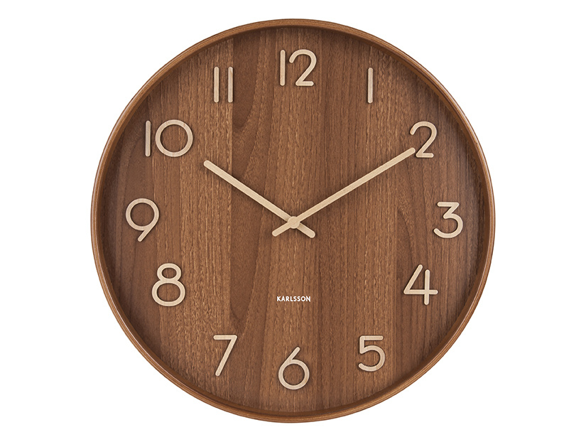 Karlsson - Wandklok Pure Large - Donker hout- Ø60cm