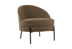 Leitmotiv - Fauteuil Noble Teddy Curl - Warmgrijs