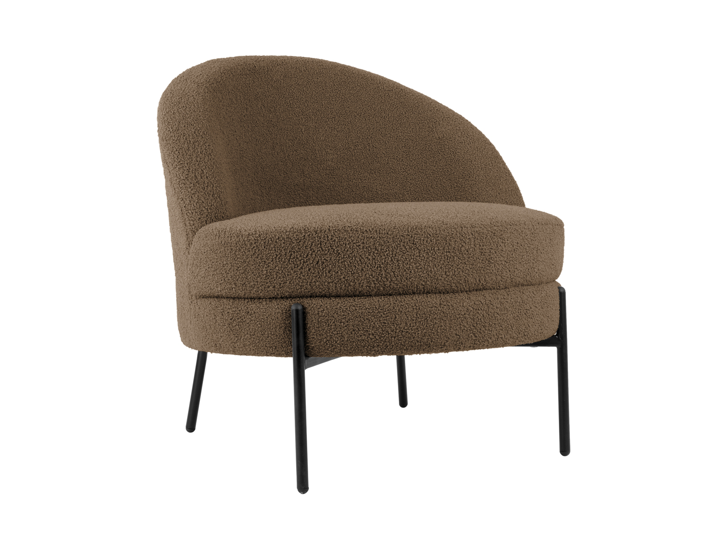 Leitmotiv - Fauteuil Noble Teddy Curl - Warmgrijs