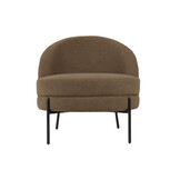 Leitmotiv - Fauteuil Noble Teddy Curl - Warmgrijs