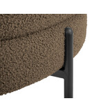 Leitmotiv - Fauteuil Noble Teddy Curl - Warmgrijs