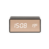 Karlsson - Wekker Copper Mirror LED - Zwart