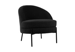 Leitmotiv - Fauteuil Noble Teddy Curl - Zwart