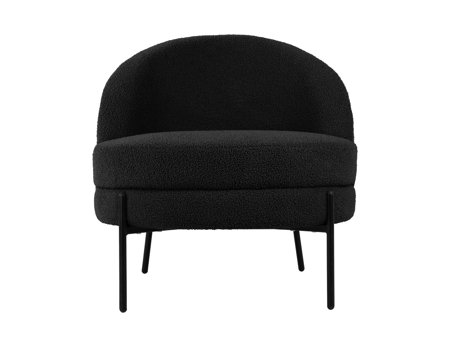 Leitmotiv - Fauteuil Noble Teddy Curl - Zwart