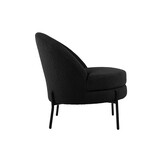 Leitmotiv - Fauteuil Noble Teddy Curl - Zwart