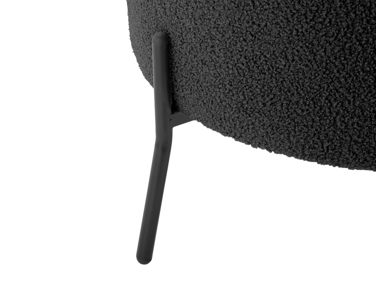 Leitmotiv - Fauteuil Noble Teddy Curl - Zwart