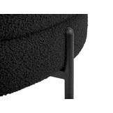 Leitmotiv - Fauteuil Noble Teddy Curl - Zwart