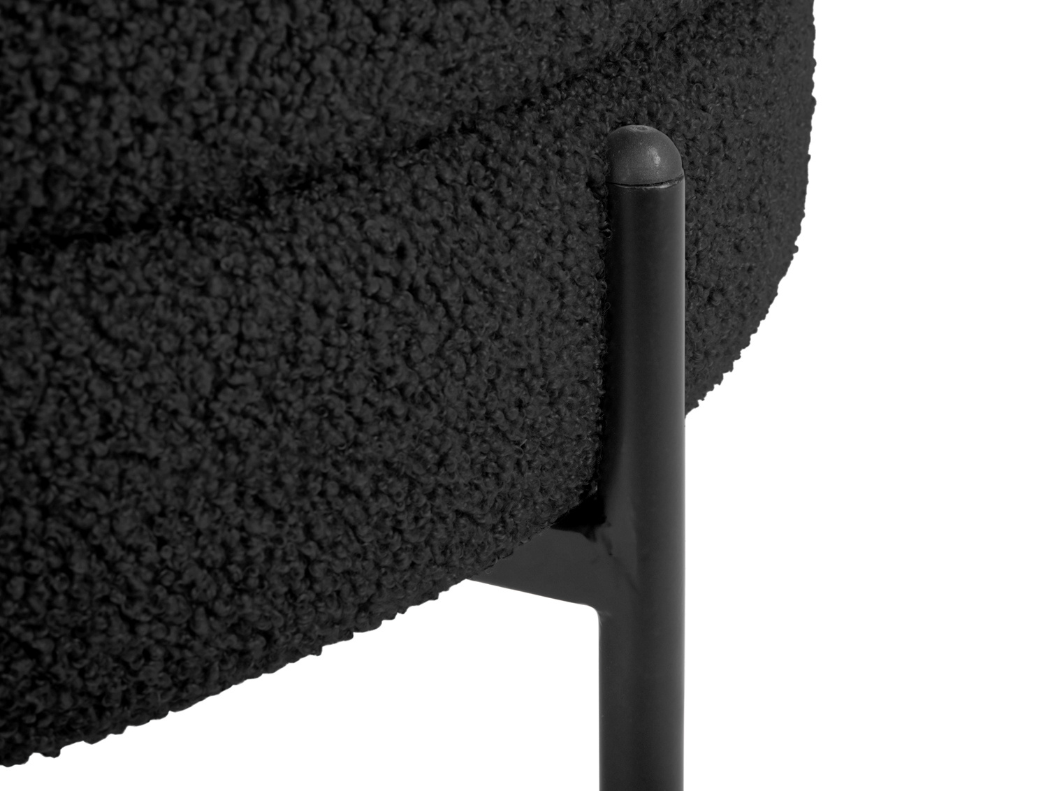 Leitmotiv - Fauteuil Noble Teddy Curl - Zwart