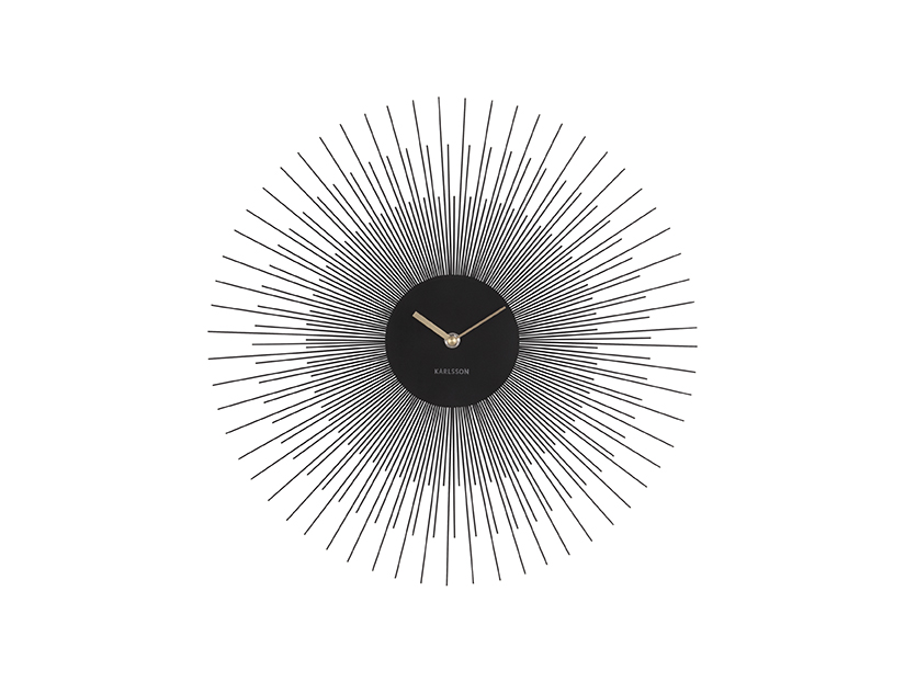 Karlsson - Wandklok Peony - Zwart- Ø45cm