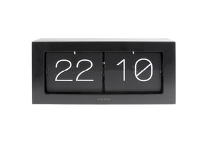 Karlsson - Wand/Tafelklok Boxed Flip XL - Zwart